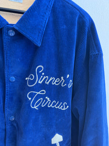 Sinner’s Circus Corduroy Jacket Blue Size Large