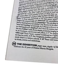 Maison Martin Margiela: 20 The Exhibition Book