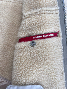 2000 General Research Moleskin Sherpa Mouton Coat Style 705 - Size Medium