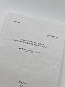 Visvim FW07-08 Dissertation Hardcover Book
