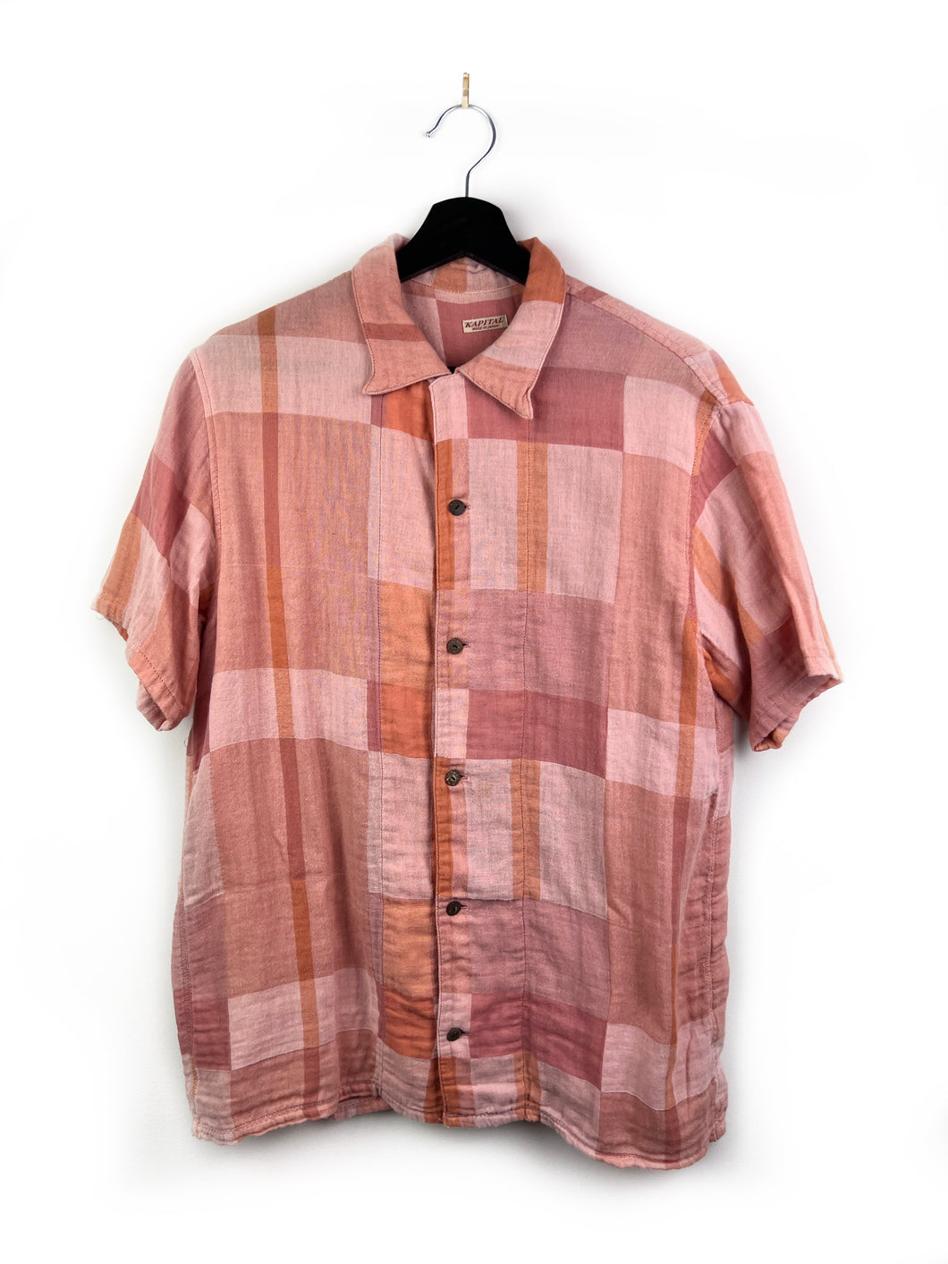 Kapital Plaid Gauze Check Shirt Flannel Pink - Size 2 & 3
