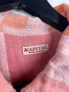 Kapital Plaid Gauze Check Shirt Flannel Pink - Size 2 & 3