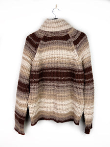 ERL Chunky Knit Wool Zip Cardigan - Size Medium